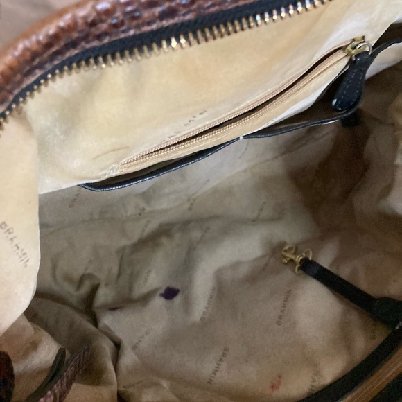 BRAHMIN ANNA BLACK TUSCAN LEATHER VINTAGE SHOULDERBAG TOTE - Picture 12 of 13